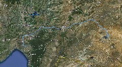 map Turkey; Erzin to Gazientep